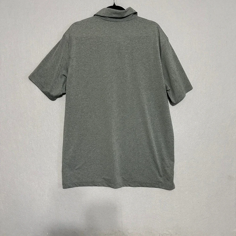 Adidas Mens XL‎ Grey Heather Short Sleeve Golf Polo Shirt Athletic Performance